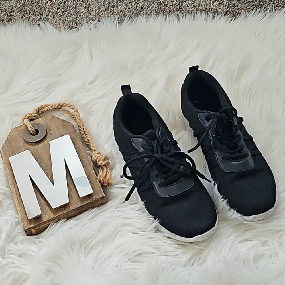Cato Black Fashon Lace Up Sneakers